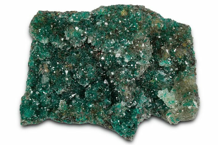 Glassy Quartz Crystals Over Dioptase - Sanda, Congo #346111